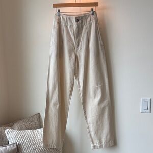 rag & bone Cream Wide-Leg Trousers
